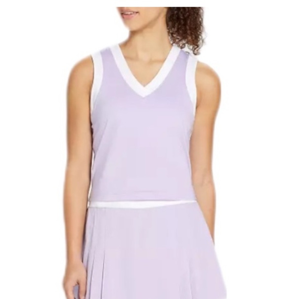 Prince Women's Fashion V-Neck
Tennis Tank Top Lavender and White Size XL NWT
